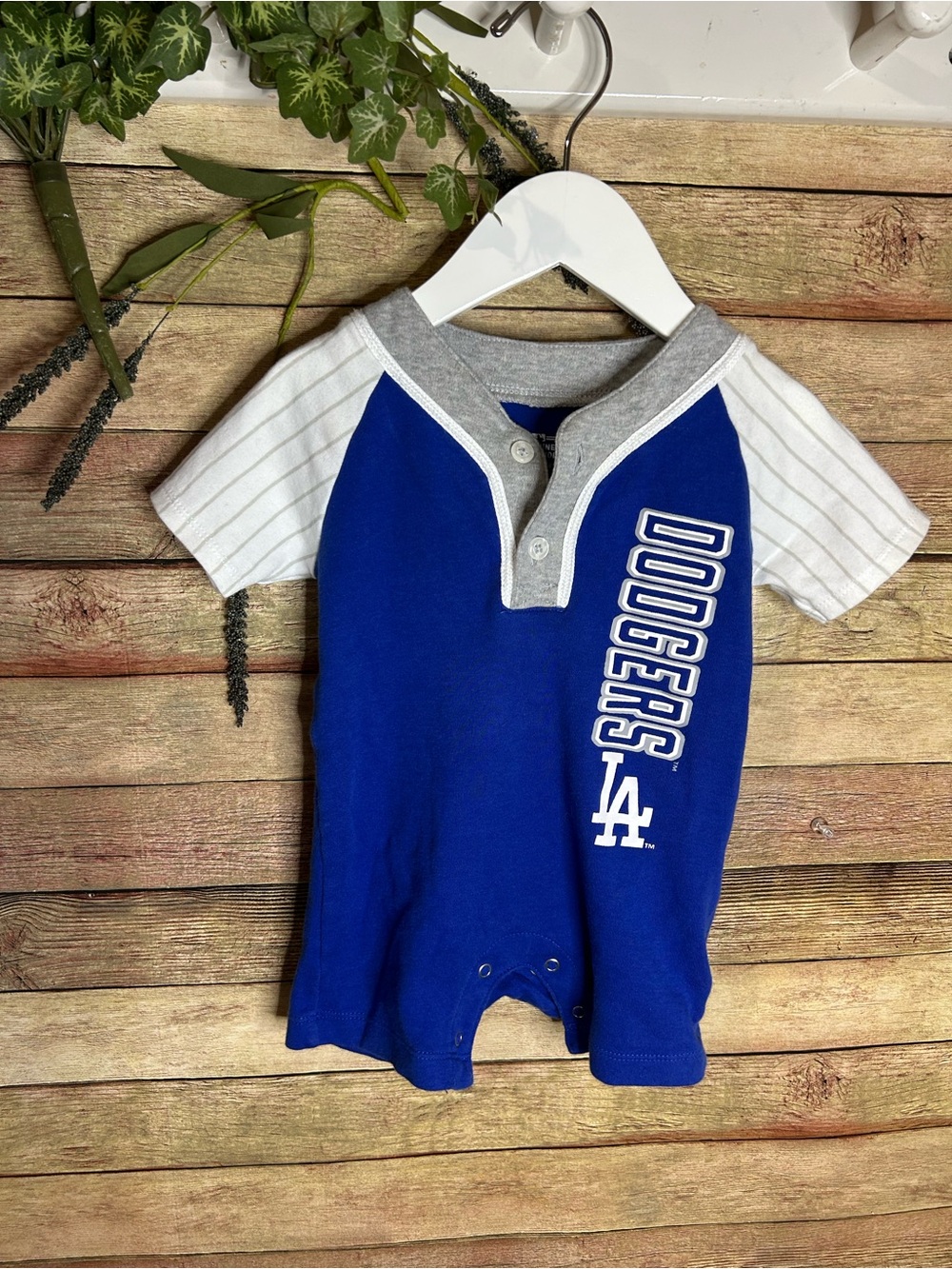 Dodgers Baby Boy Blue Romper Size 3-6 Months